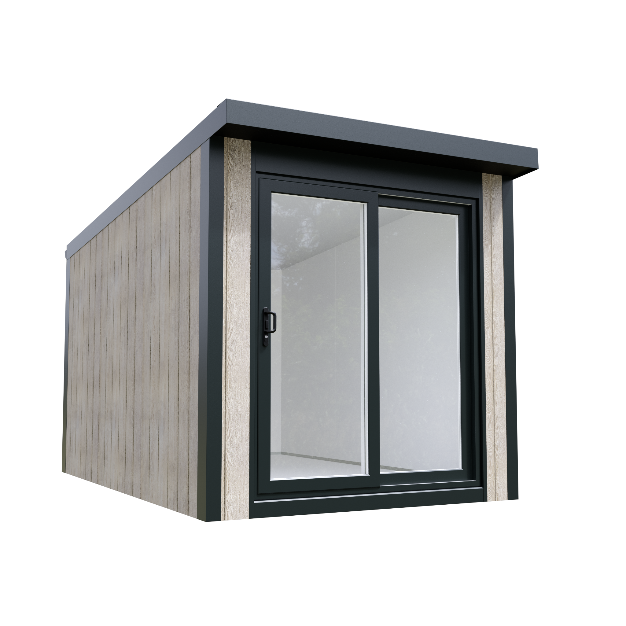 Ideal for narrow spaces, the Long Pod can blend seamlessly into any garden. 2.44m x 3.66m | 8' x 12'