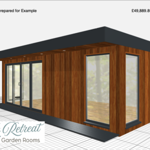 7m x 4m Clifton garden room example with Cedar Cladding