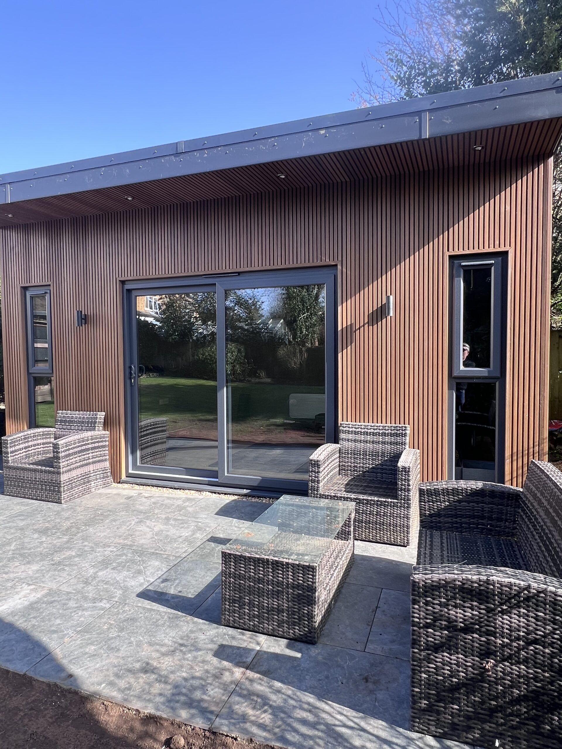 Extended height garden room in Surrey