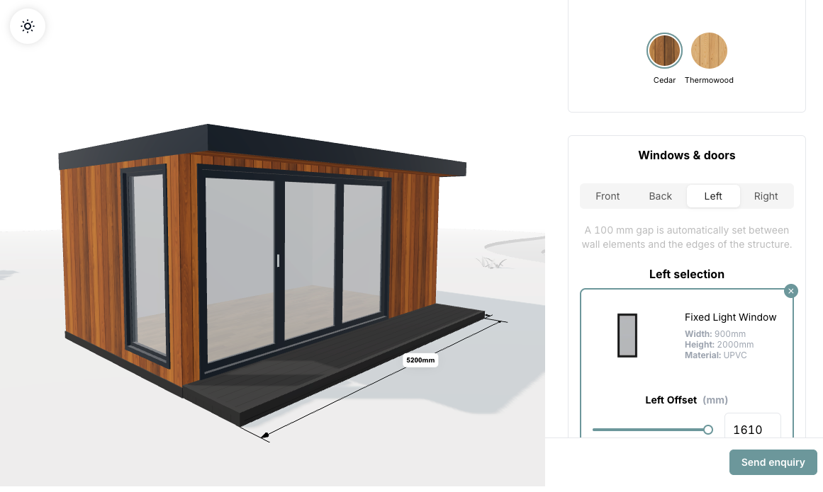 Design your own garden room with the free My Retreat Garden Rooms online design tool